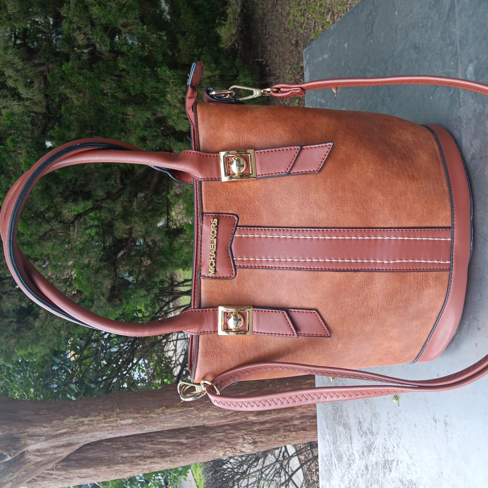 Michael Kors Brown Leather Tote Bag